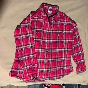 Carhartt women’s flannel button up shirt